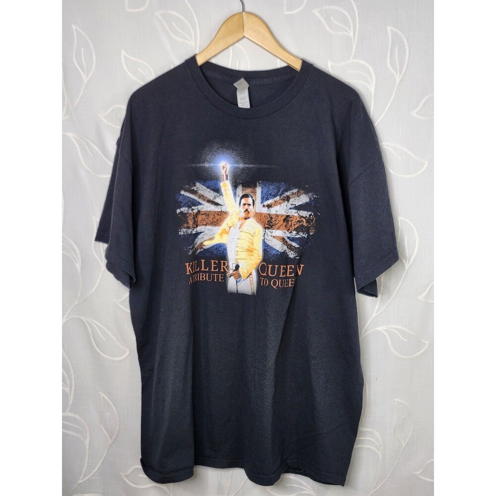 Queen Freddie Mercury Band T-Shirt Black Gildan 2XL Graphic Tee